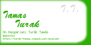 tamas turak business card
